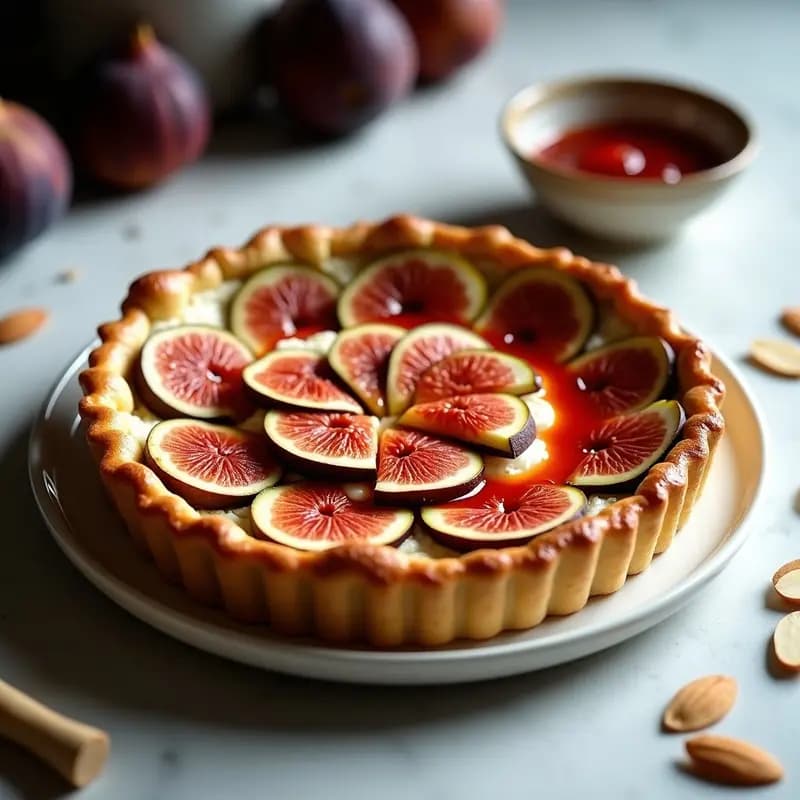 Crostata de Ricotta y Higos con Mermelada de Chile: Postre Italo-Mexicano Dulce-Picante