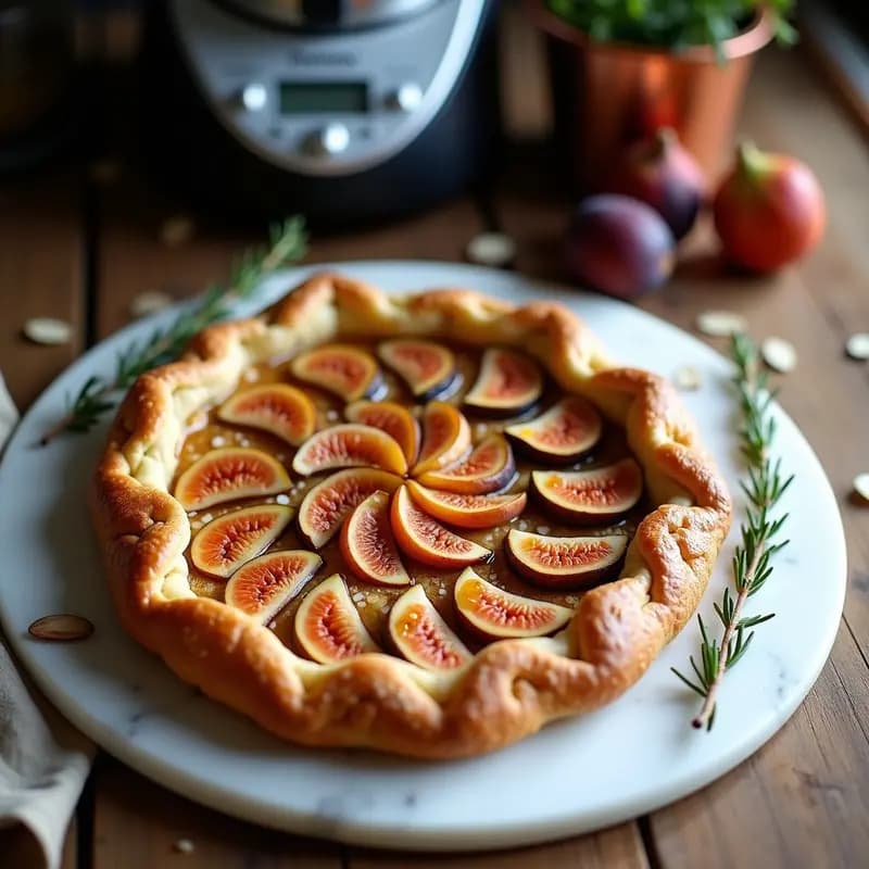 Crostata de Ricotta y Higos Frescos: Postre Italiano Sin Harina en Thermomix