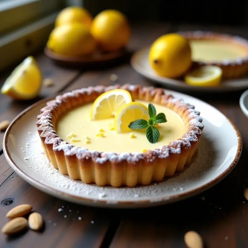 Crostata de Ricotta y Limón: Postre Italiano sin Gluten con Base de Almendras