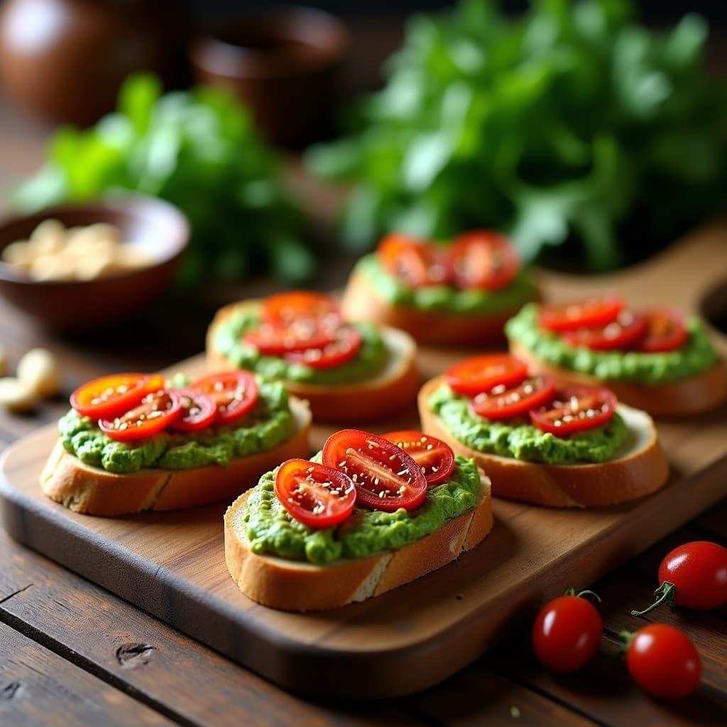 Crostini de Pan de Espelta con Pesto de Rúcula y Tomates Secos: Aperitivo Gourmet Sin Lactosa