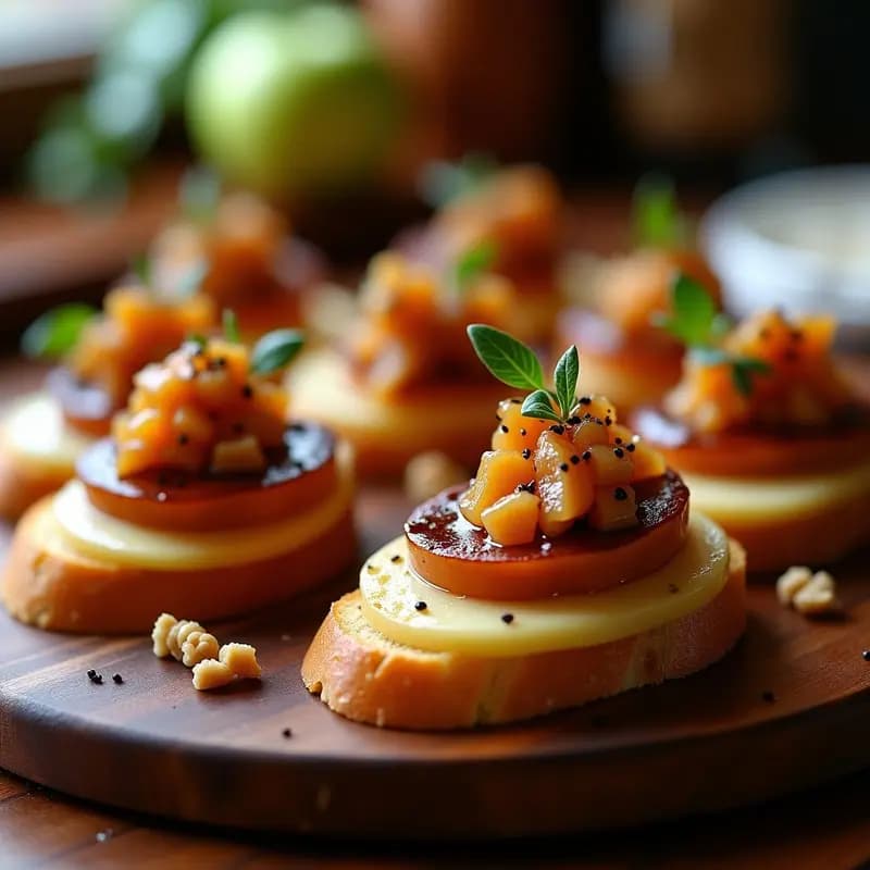 Crostini de Higado de Pato con Compota de Manzana: Receta Francesa Gourmet en 20 Minutos