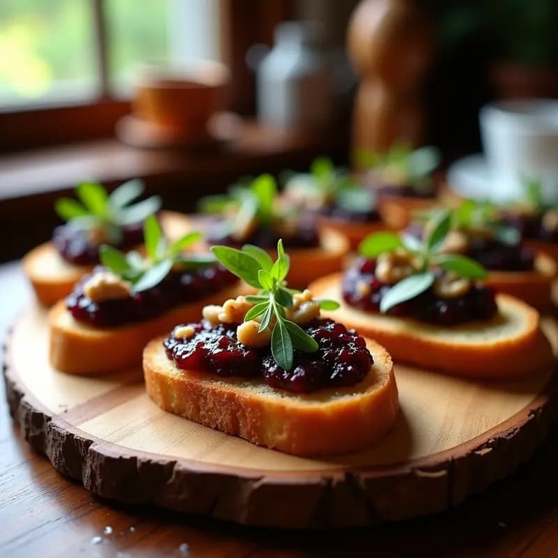 Crostini de Pan de Espelta con Higado Gras y Compota de Cebolla: Receta Italiana Gourmet