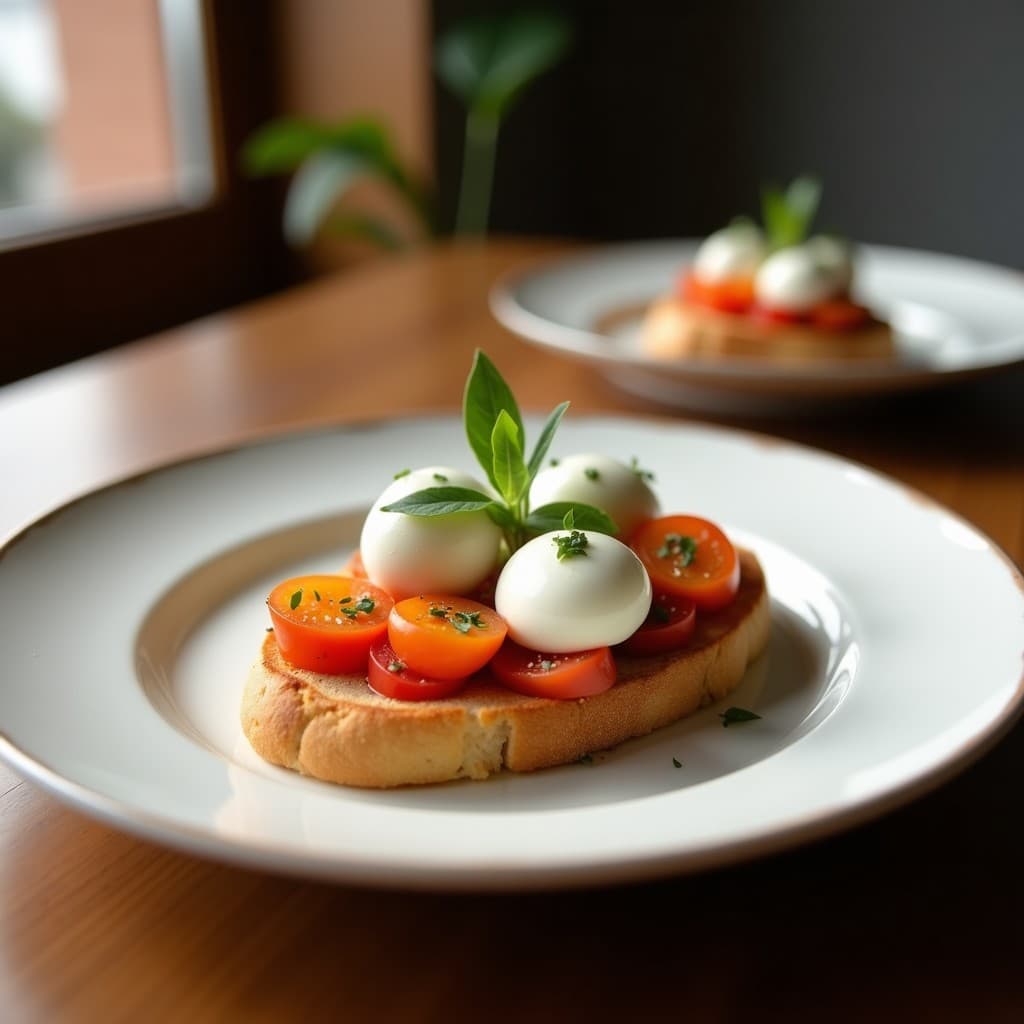 Crostini de Pan Integral con Berenjena Asada y Queso de Burata: Receta Italiana en 15 Minutos