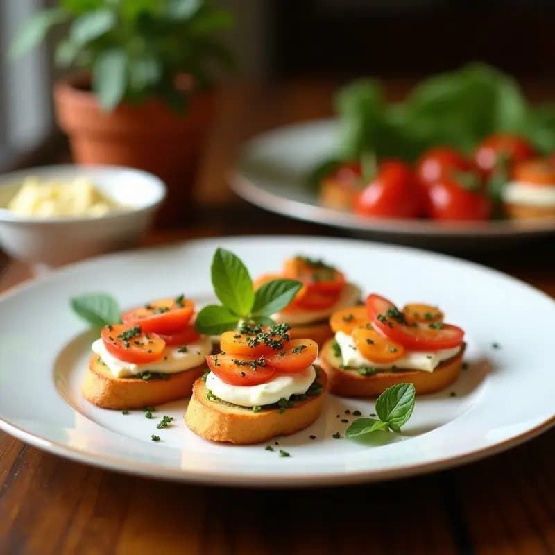Crostini de Ricotta y Higos Caramelizados: Aperitivo Italiano con Toque Francés