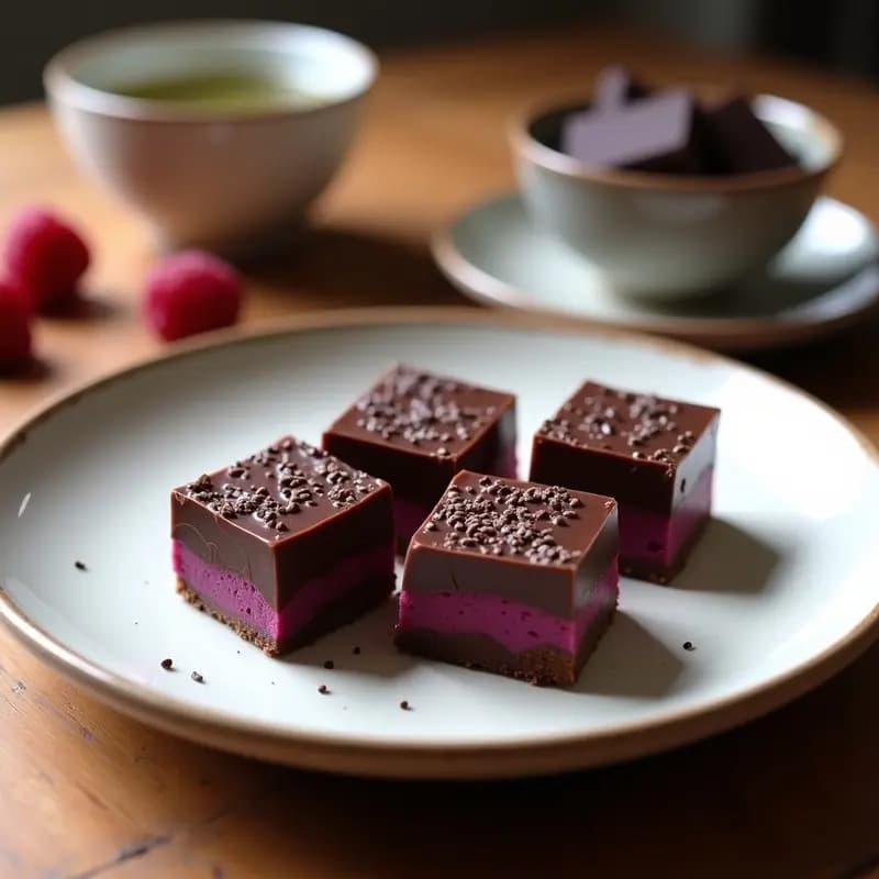 Crownies de Chocolate y Zarzamora: Postre Coreano Sin Azúcar y Keto