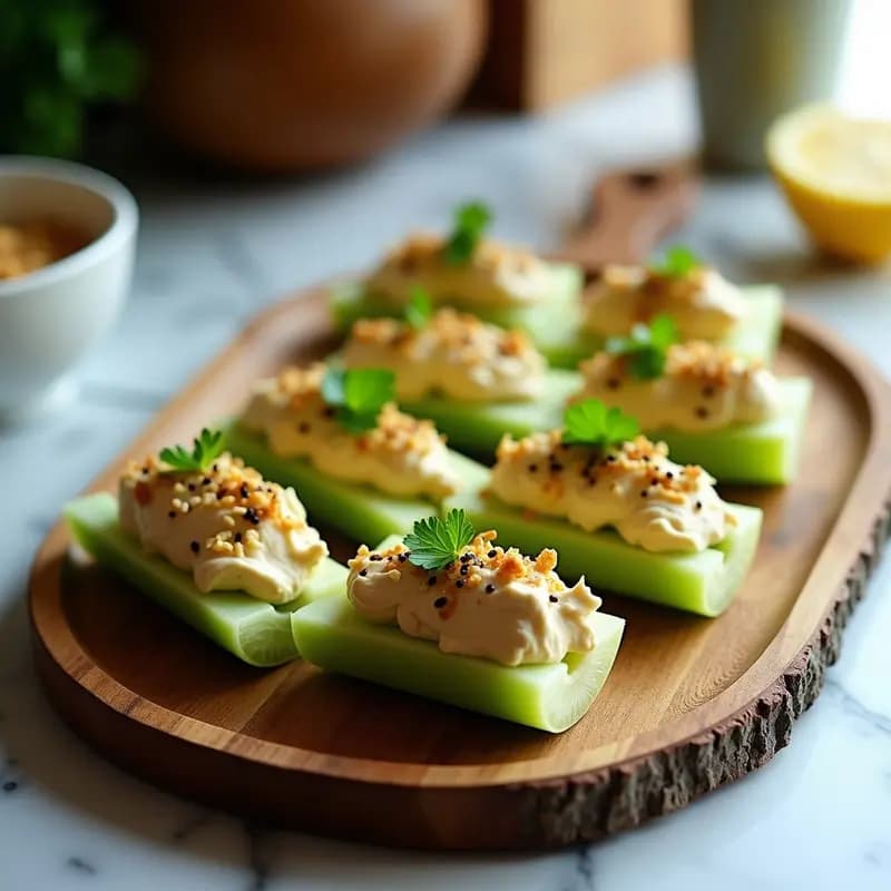 Crudder de Apio y Manzana con Crujiente de Semillas de Gama: Aperitivo Crudivegano Sin Gluten