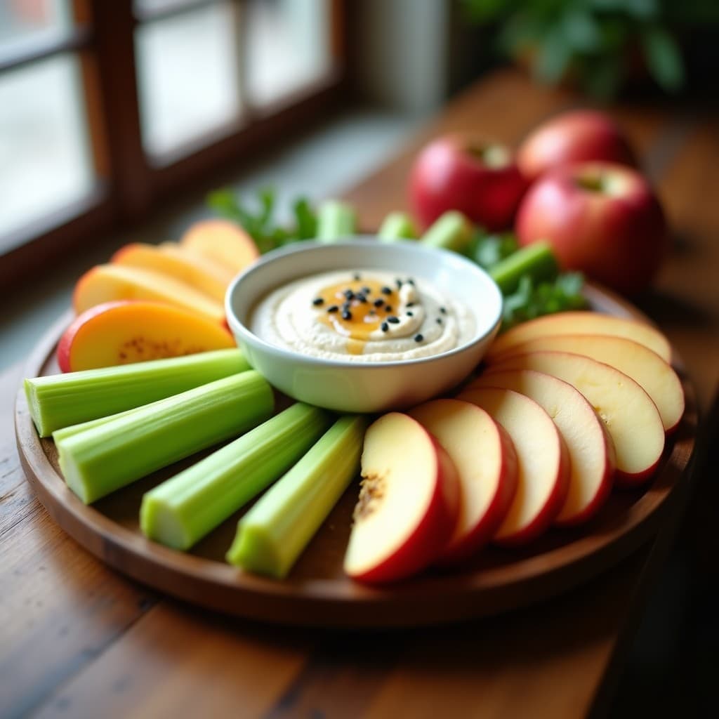 Crudités de Apio y Manzana con Crema de Anacardos y Miel de Agave: Entrante Crujiente y Sin Gluten