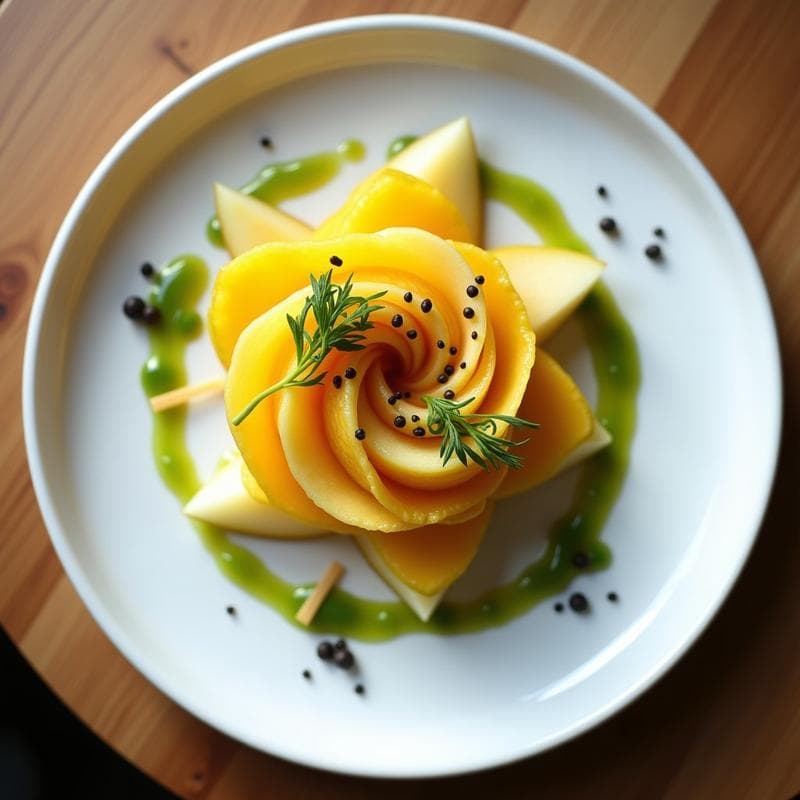 Crudo de Remolacha y Manzana con Vinagreta de Wasabi: Entrante Japonés Sin Cocción