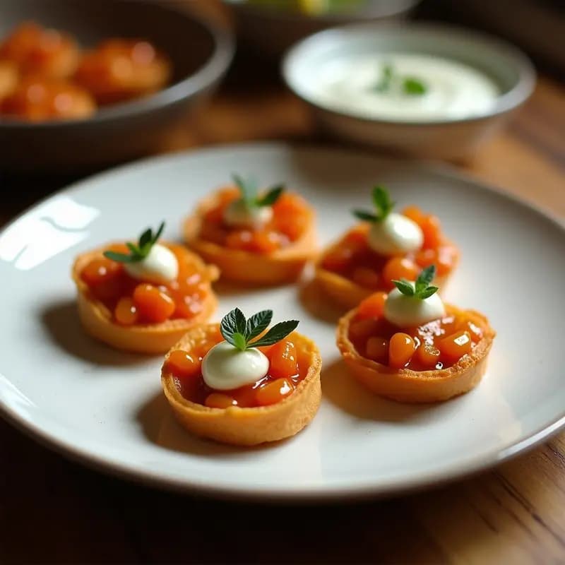 Crujientes de Alga Dulse y Queso de Almendras con Dip de Yogur Griego: Aperitivo Marino en Airfryer