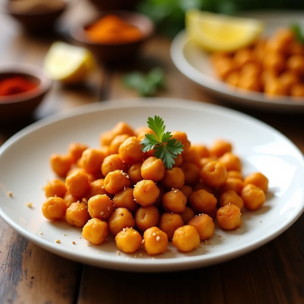 Crujientes de Garbanzos con Especias Marroquíes: Aperitivo Vegano en Airfryer Sin Aceite