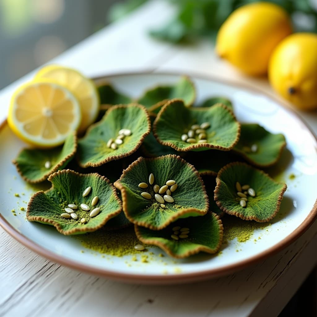 Crujientes de Kale y Polvo de Moringa: Snack Superalimento en Airfryer con Toque de Limón