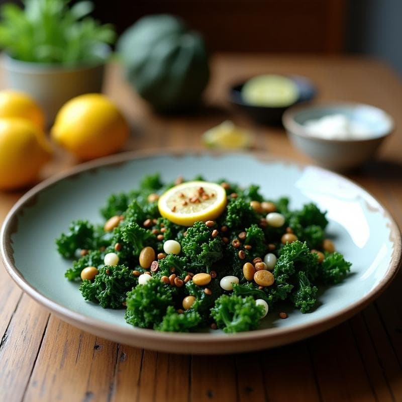 Crujientes de Kale con Especias Zaatar y Limón: Snack Vegano y Rico en Hierro en Airfryer