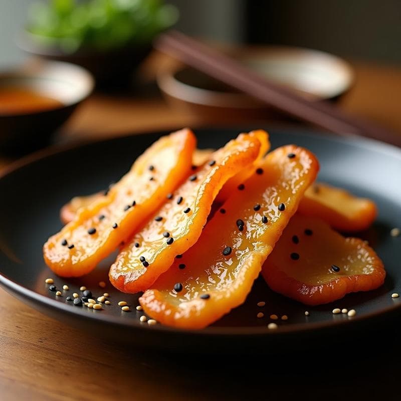 Crujientes de Piel de Cerdo al Miso y Miel: Aperitivo Japonés en Airfryer