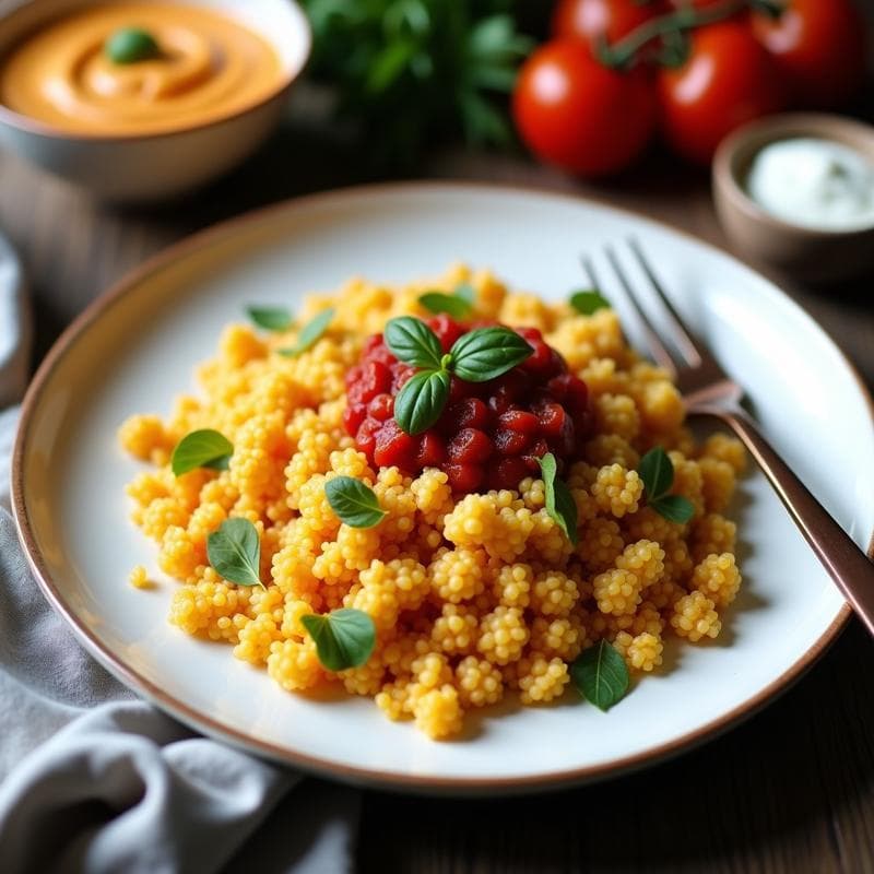 Crujientes de Quinoa con Hummus de Guisantes y Rábano Picante: Snack Proteico en Airfryer