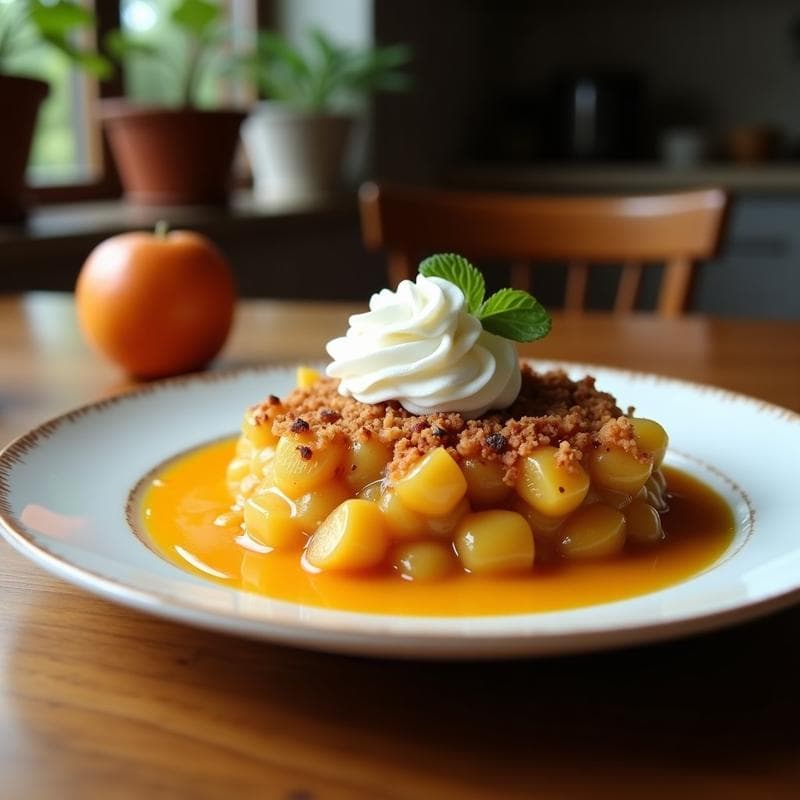 Crumble de Manzana y Avellanas: Postre Francés Sin Azúcar con Toque Crujiente