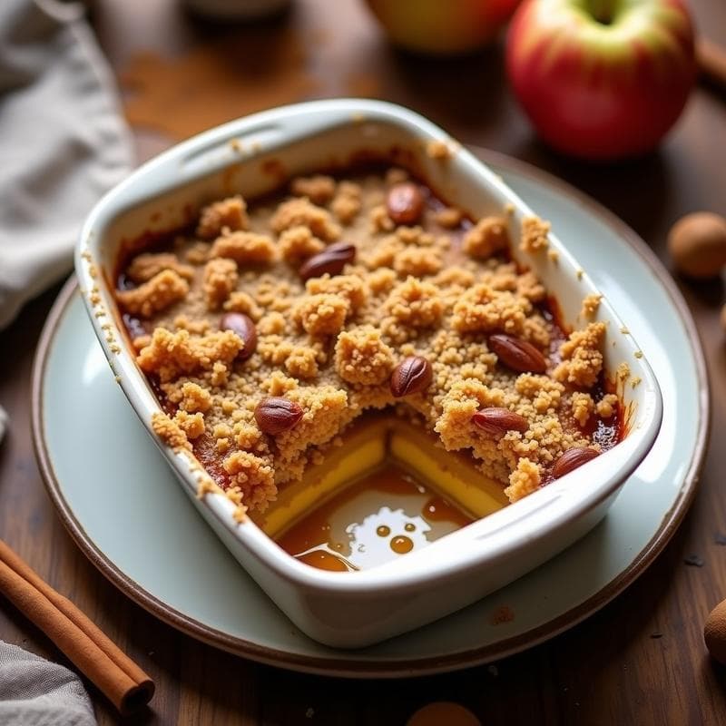 Crumble de Manzana y Canela con sémola de Teff: Postre Sin Gluten y Sin Azúcar
