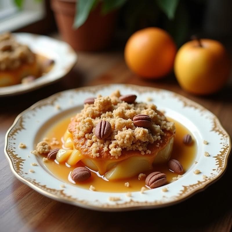 Crumble de Manzana y Nueces con Topping de Avena: Postre Sin Azúcar y Alto en Fibra en 25 Minutos