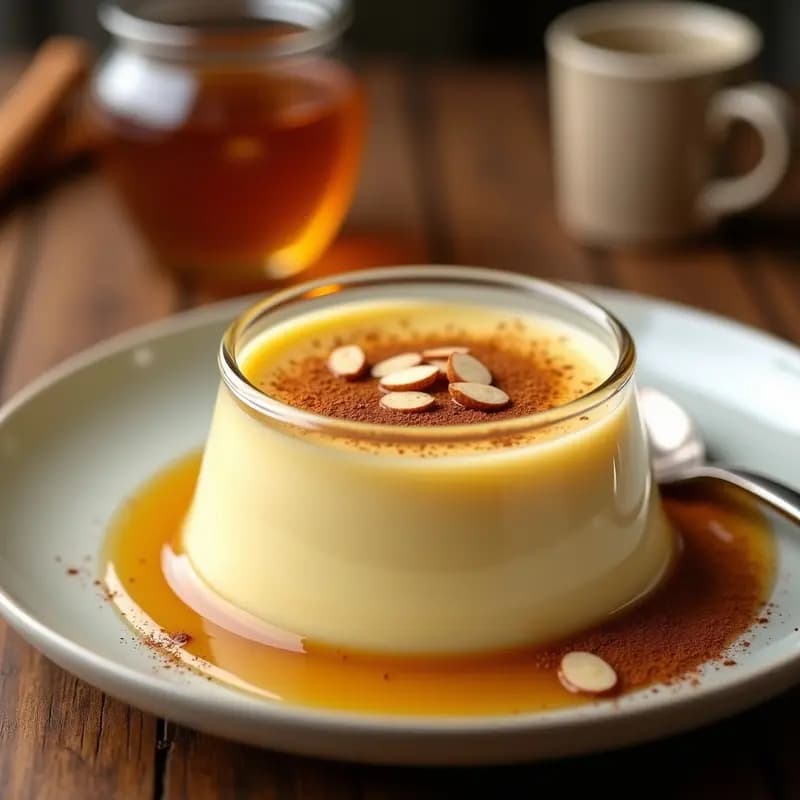 Cuajada de Almendras con Miel y Canela: Postre Español Vegano y Sin Lactosa