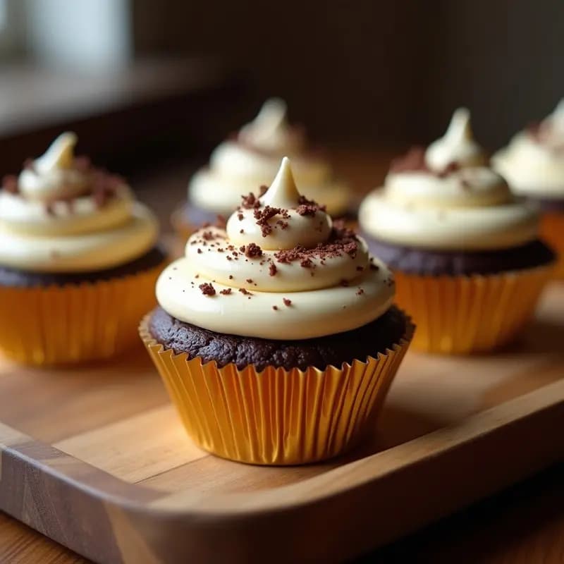 Cupcake de Chocolate con Relleno de Nutella y Frosting de Queso Crema: Pequeño pero Poderoso