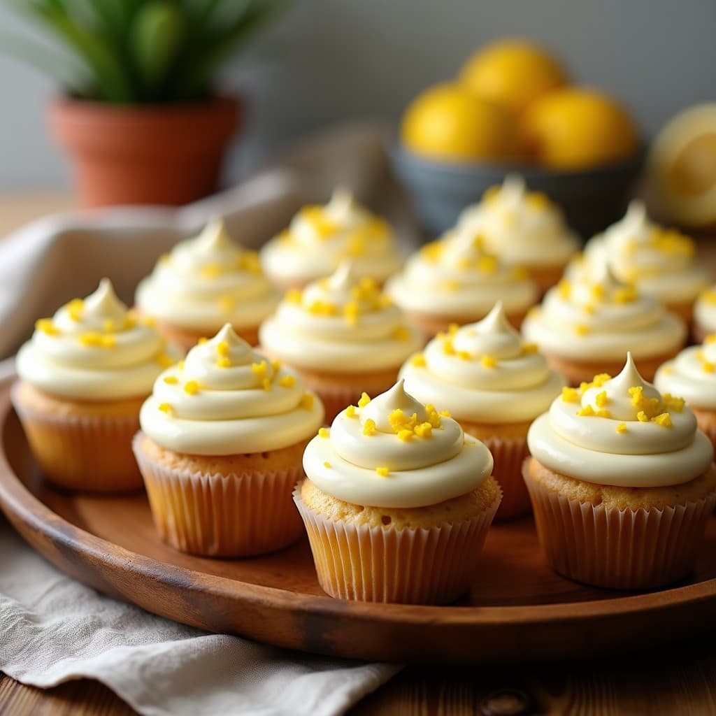 Cupcakes de Harina de Almendra y Limón con Frosting de Cream Cheese: Postre Keto Sin Azúcar