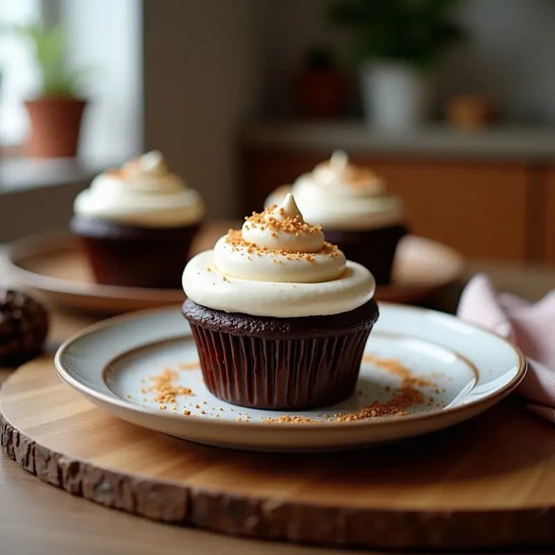 Cupcakes de Chocolate y Remolacha con Frosting de Aquafaba: Postre Vegano Sin Azúcar