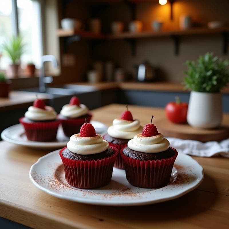 Cupcakes de Remolacha y Chocolate Negro: Postre Sin Azúcar y con Toque Terroso