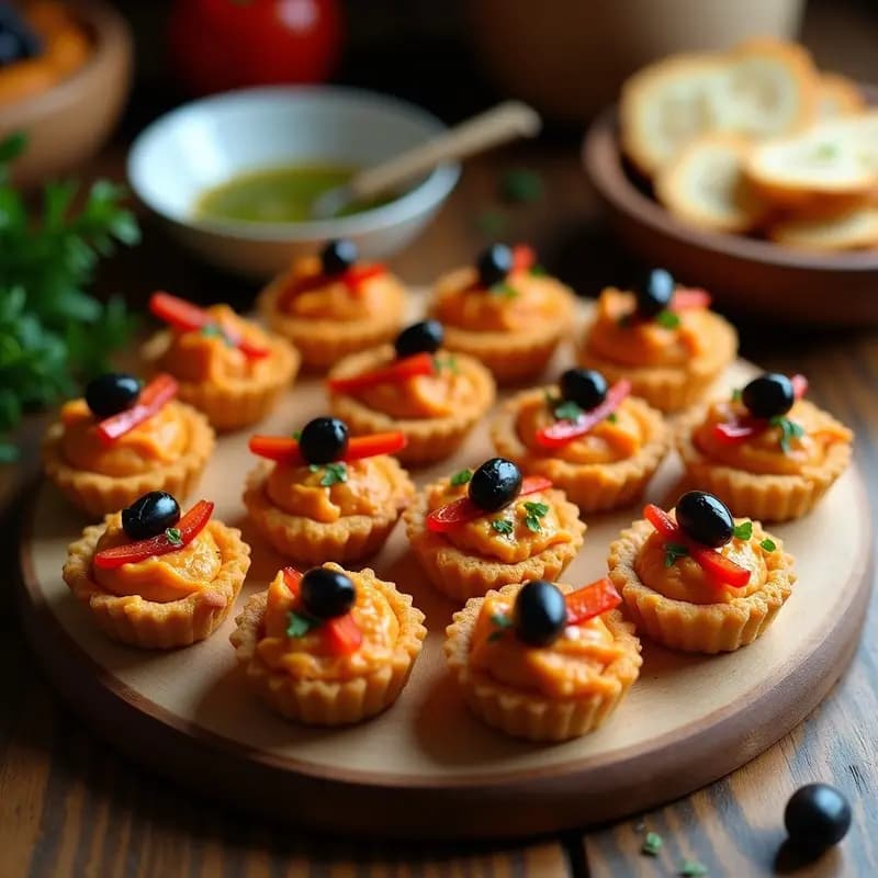 Cupcakes Salados de Hummus de Lentejas y Pimiento Asado: Aperitivo en Porciones
