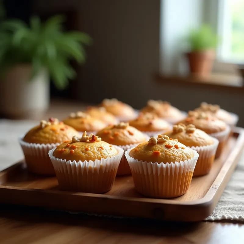 Cupcakes de Zanahoria Proteicos: Receta en Horno Sin Harina y Sin Azúcar