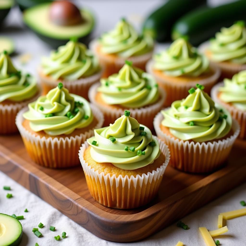 Cupcakes de Zucchini y Cheddar con Frosting de Aguacate: Receta Keto Sin Harina en Thermomix