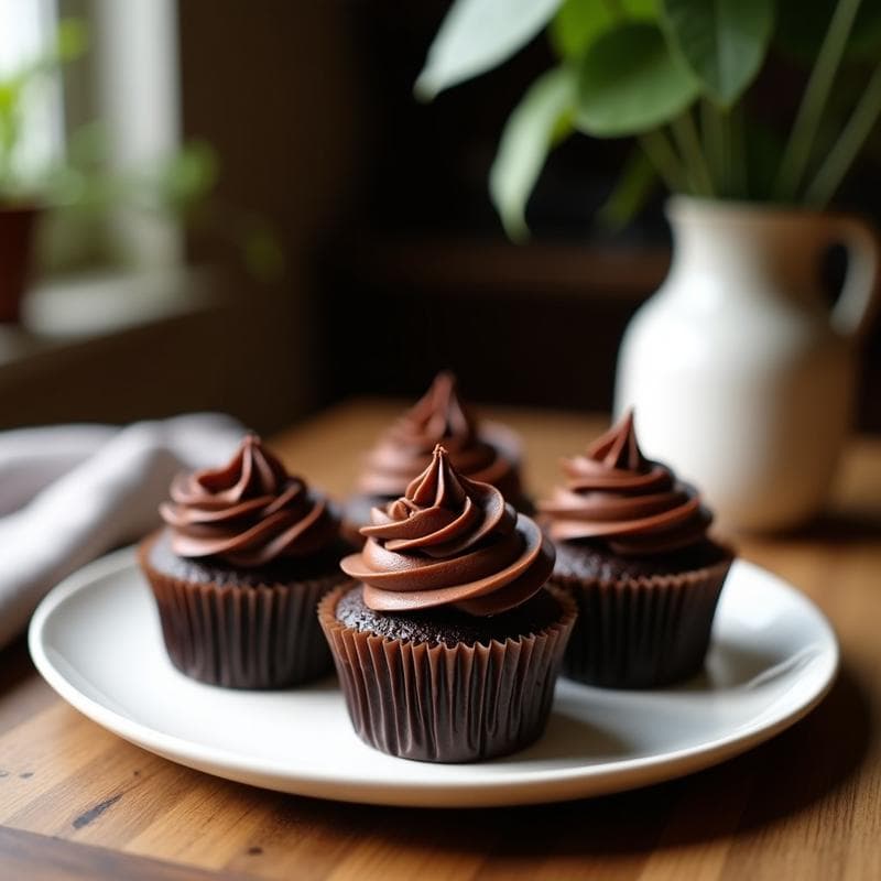 Cupcakes de Zucchini y Chocolate Negro: Postre Keto y Sin Harina para Niños