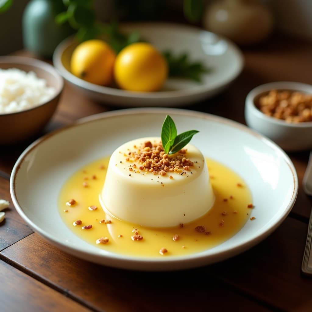 Curd de Limón Yuzu y Coco: Postre Tailandés Vegano Sin Lácteos con Base de Chía