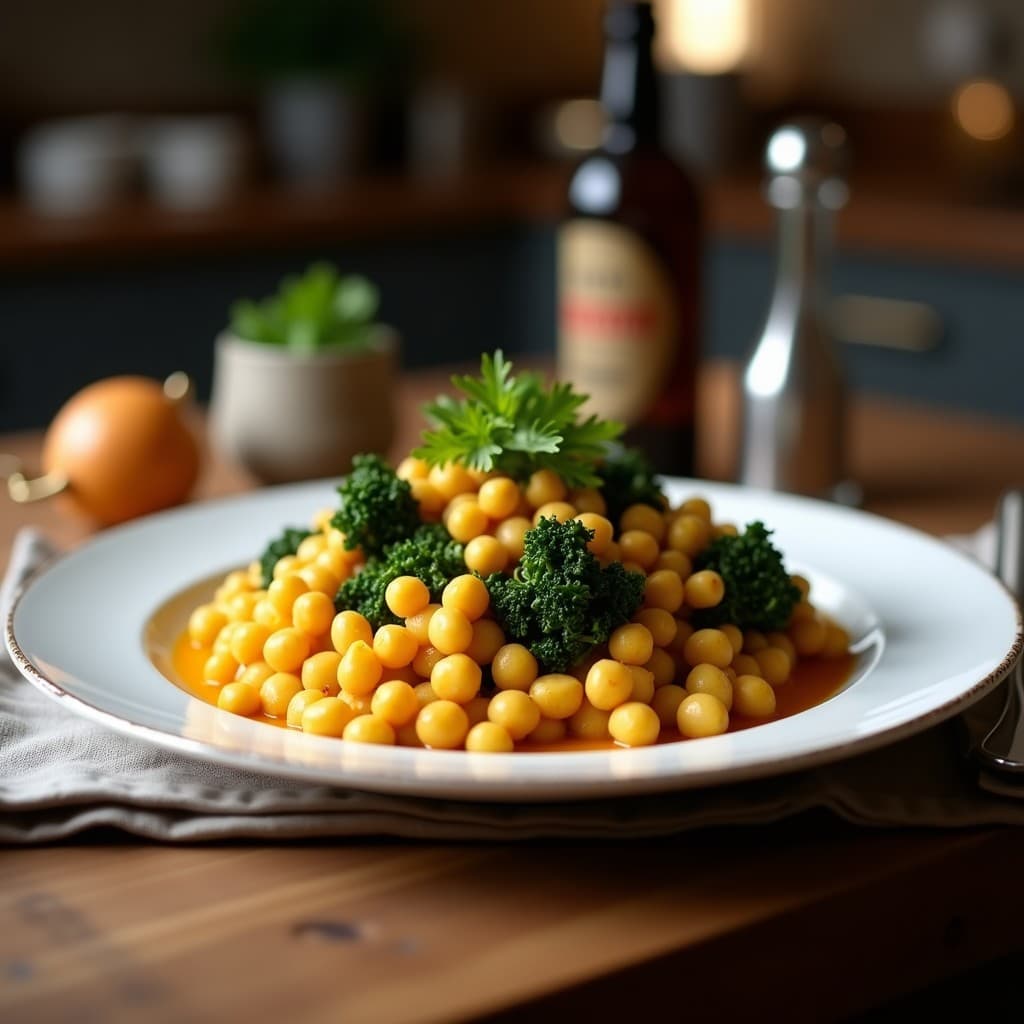 Curry de Garbanzos y Kale al Horno: Receta Vegana Alta en Hierro y Sin Gluten
