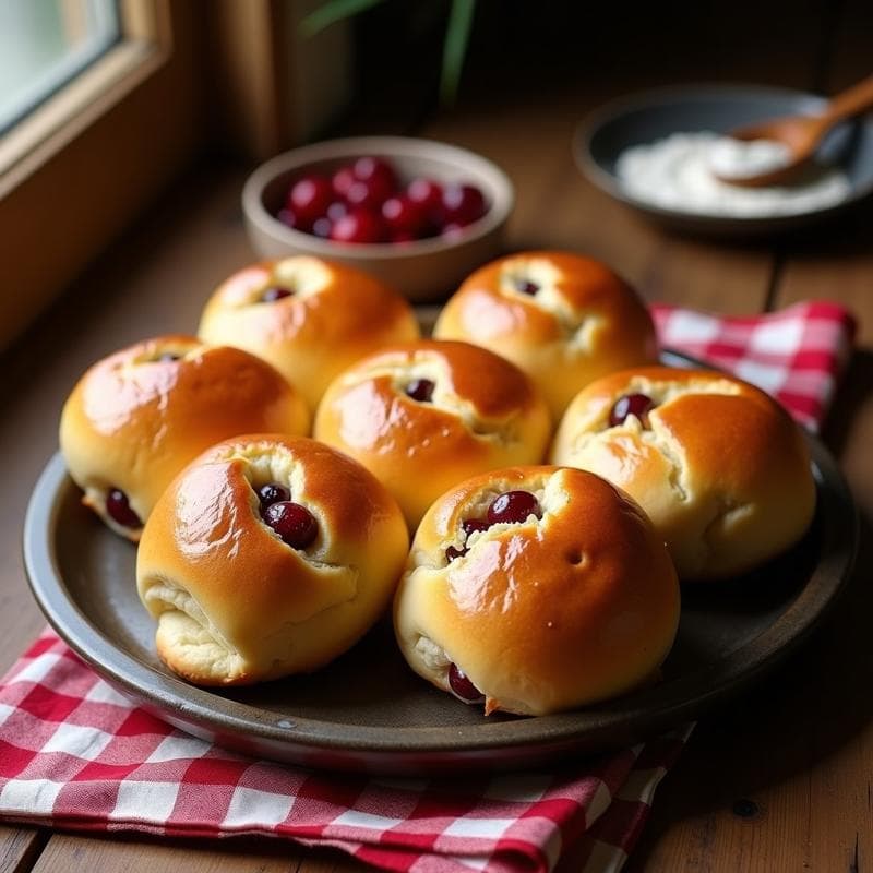 Bollos de Grosellas con Levadura Madre: Receta Tradicional Británica Esponjosa y Aromática