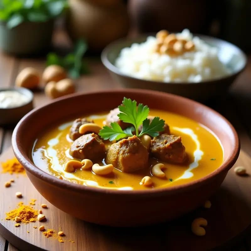 Currí de Cordero con Anacardos y Yogur Griego: Receta India Tradicional en Olla Rápida