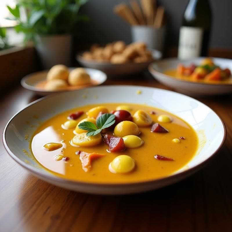 Curry de Berenjena y Leche de Anacardos: Receta Tailandesa en Olla Lenta y Sin Lácteos