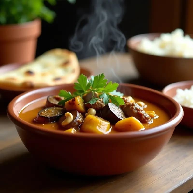 Curry de Cabra y Berenjena: Receta Indú Picante y en Olla Lenta para Tupper