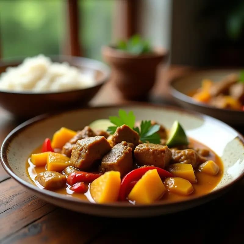Curry de Cabra Jamaicano con Pimienta Scotch Bonnet: Receta Caribbean Spicy en Olla Lenta