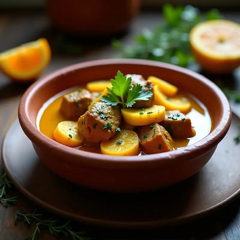 Curry de Cabra Jamaicano con Plátano Macho: Receta Caribena y Picante