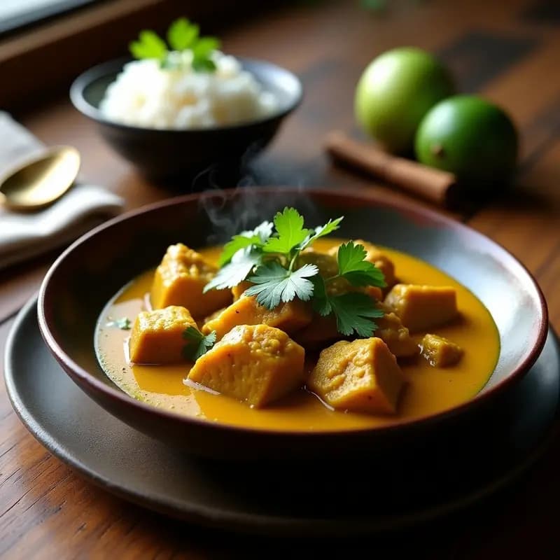 Curry de Cabra con Jengibre y Hoja de Limón Kaffir: Receta de Sri Lanka en Olla Express