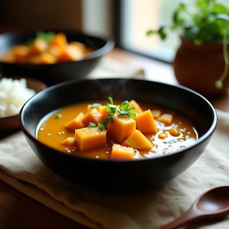 Curry de Calabaza Kabocha y Tofu Sedoso: Receta Japonesa en Olla Lenta