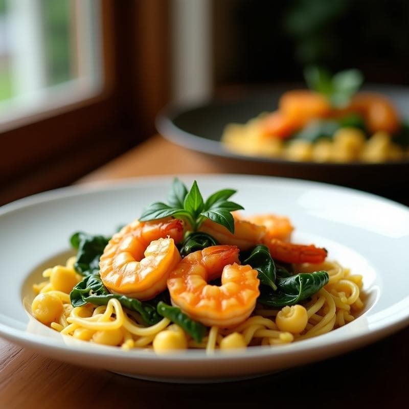 Curry de Camarones y Coco con Espinacas: Receta India en Thermomix Rápida y Fácil
