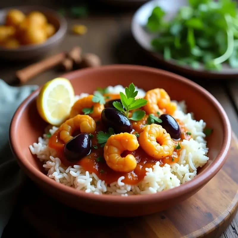 Curry de Camarones y Kokum con Arroz Basmati: Receta Indiana Costera en 20 Minutos