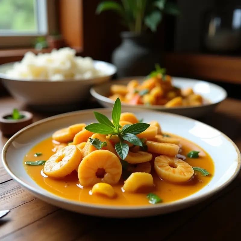 Curry de Camarones y Piña: Receta Tailandesa en Olla Rápida y Alta en Proteína