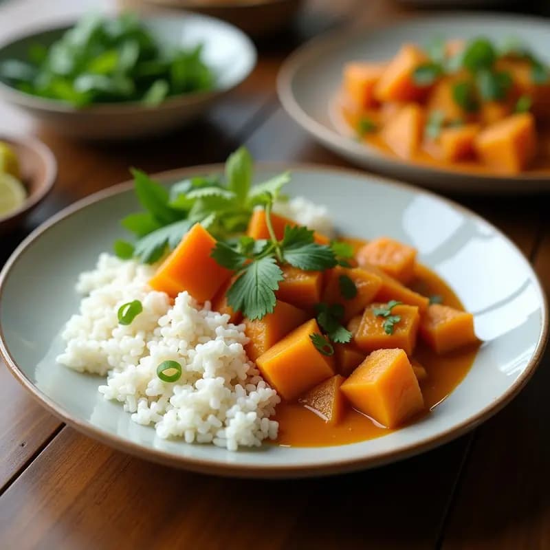 Curry de Camote y Coco: Receta Tailandesa Keto y Sin Azúcar
