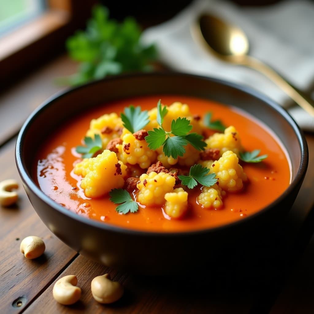 Curry de Cauliflor y Anacardos: Receta India en Thermomix Sin Lácteos y Ultracremosa