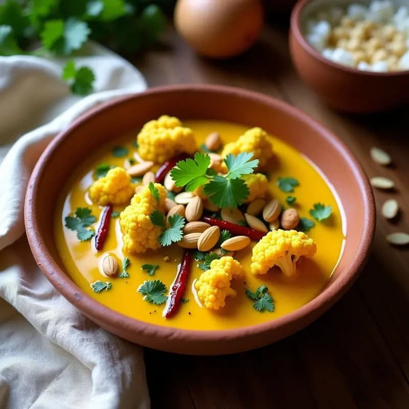 Curry de Cauliflower y Lechuga de Mar: Receta India Keto con Toque Marino