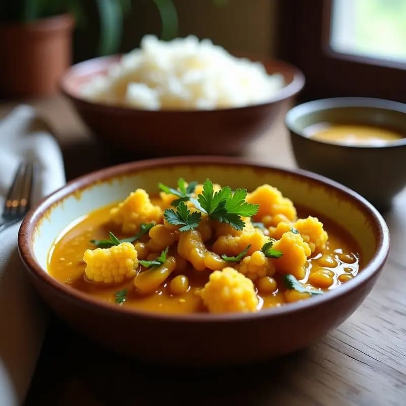 Curry de Coliflor y Lentejas Corail: Receta India en Olla Lenta Sin Esfuerzo