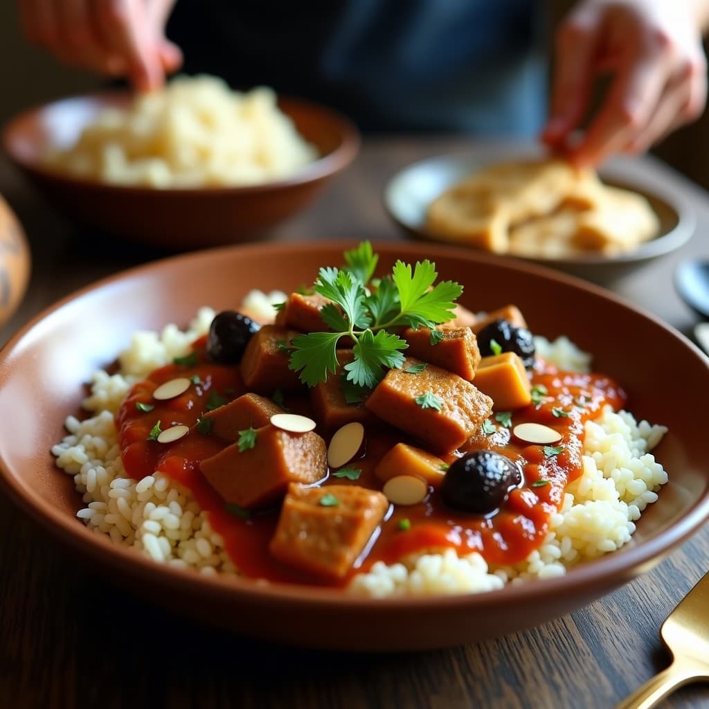 Curry de Cordero y Ciruelas con Arroz Basmati: Receta Persa en Olla Lenta y Ultraaromática