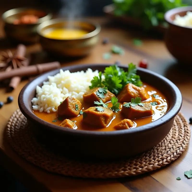 Curry de Cordero con Cocotero y Cúrcuma: Receta India Picante y Reconfortante en Olla Lenta