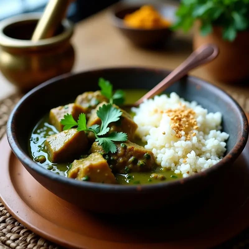 Curry de cordero con espinacas y yogur griego: Receta india alta en proteína